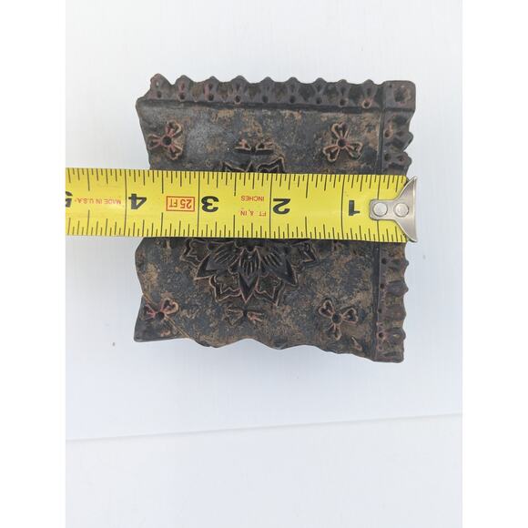 Antique Wooden Printing Block Hand Carved Textile Fabric Stamp As Is - Picture 11 of 11